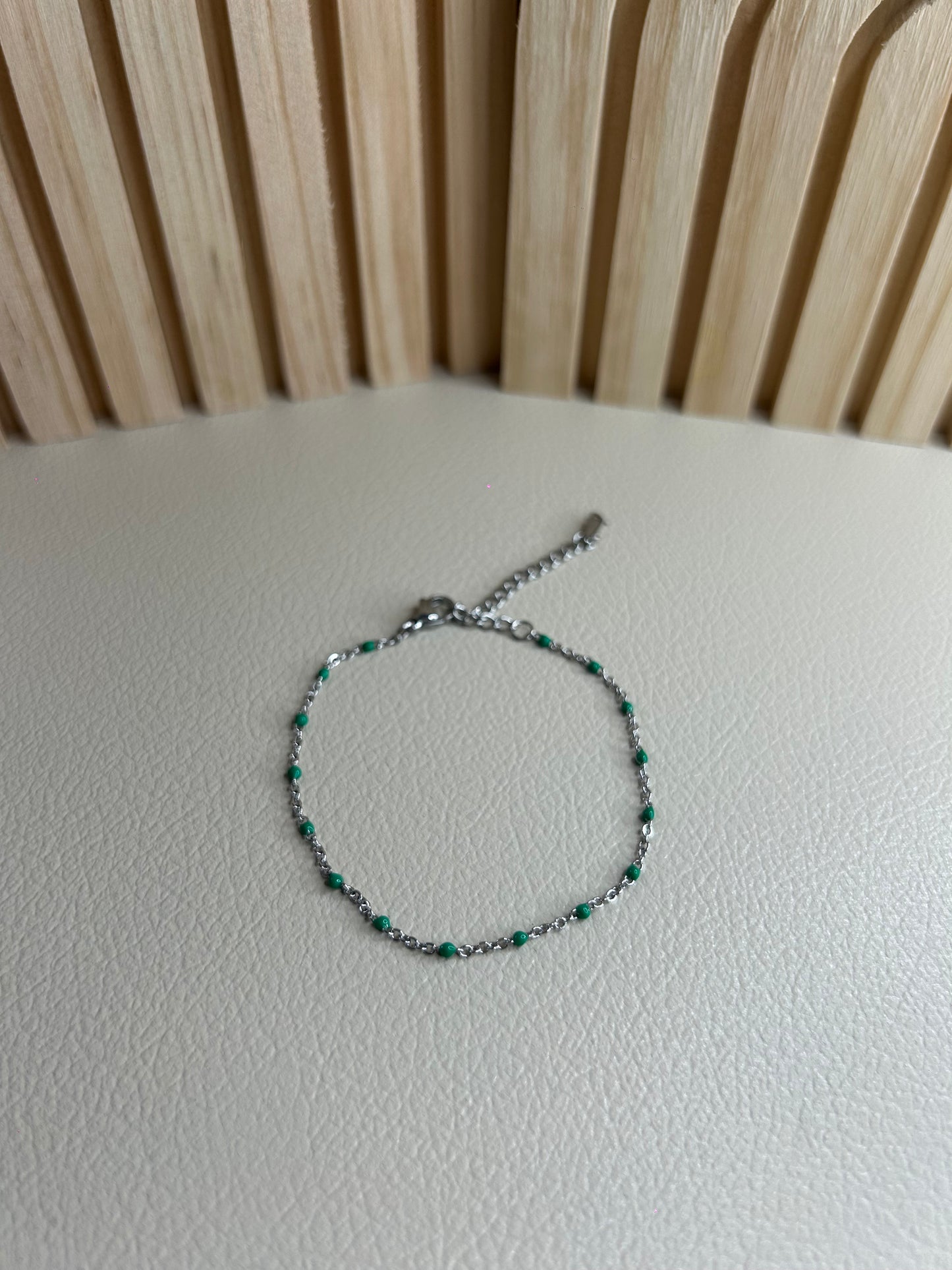 Bracelet Perles Bleu– Acier Inoxydable