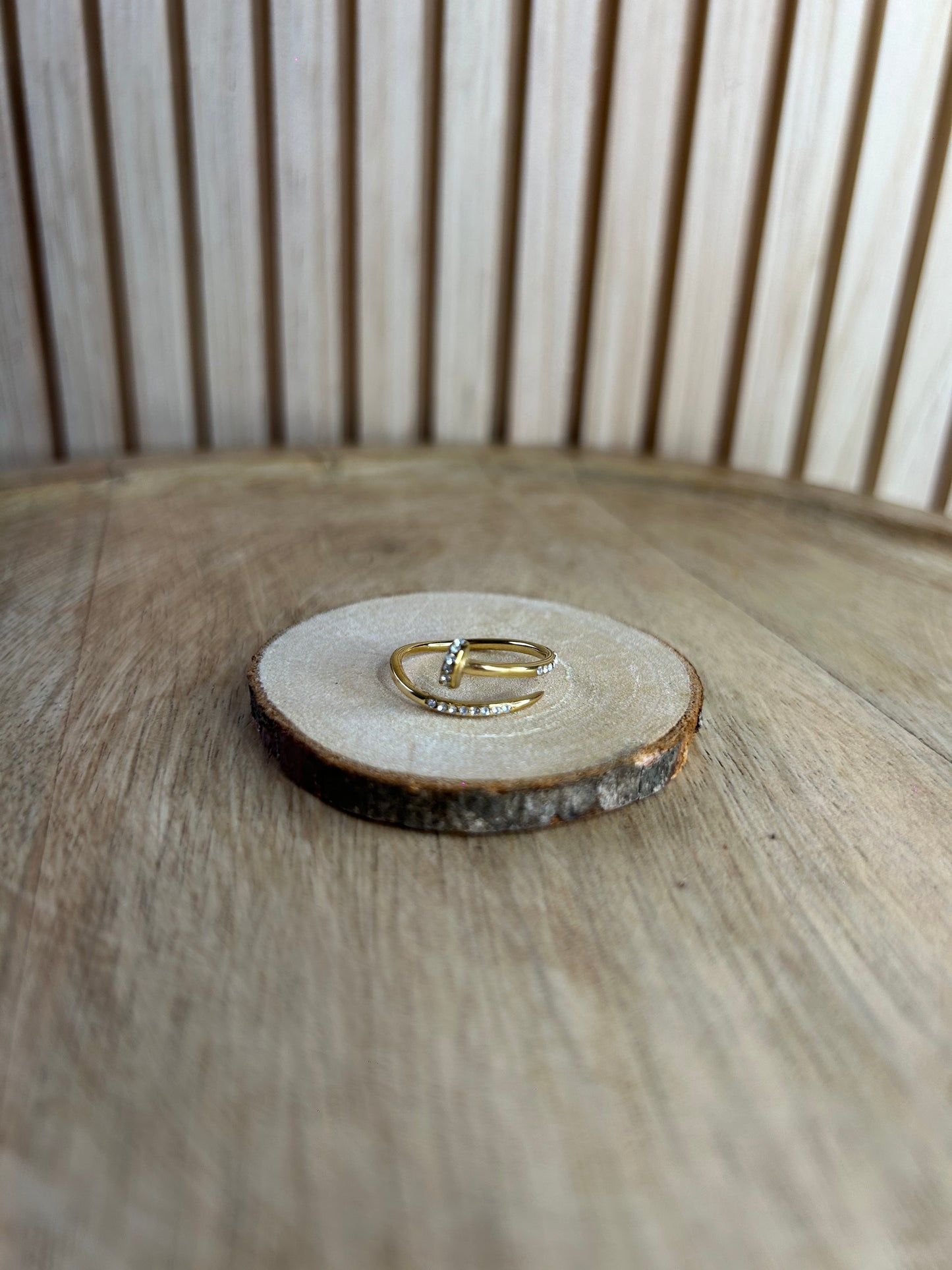 Bague Dorée avec Strass
