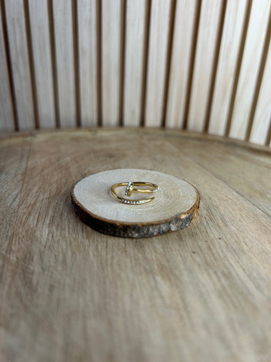 Bague Dorée avec Strass