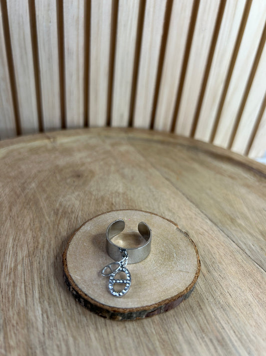 Bague Breloque – Argenté & Strass