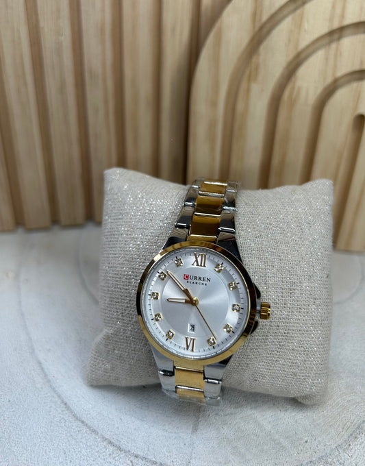Montre Femme Bicolore Doré & Argenté