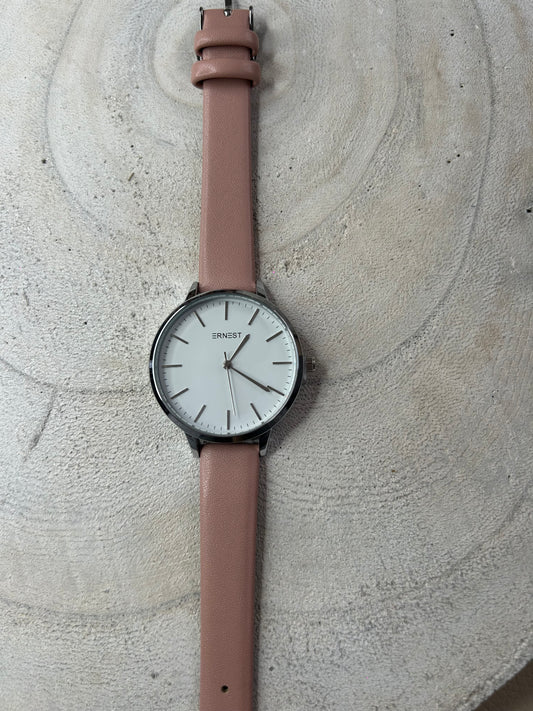 Montre Femme – Douceur Beige & Cadran Blanc