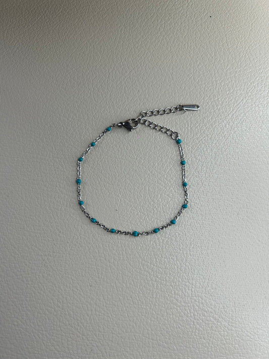 Bracelet Perles Vertes – Acier Inoxydable