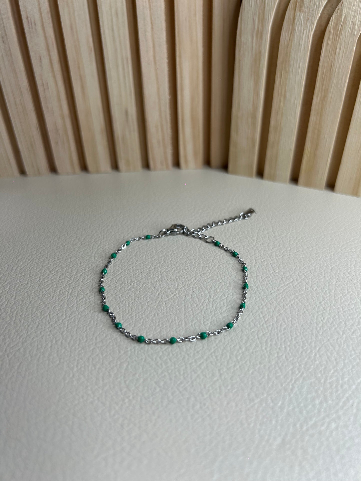 Bracelet Perles Bleu– Acier Inoxydable