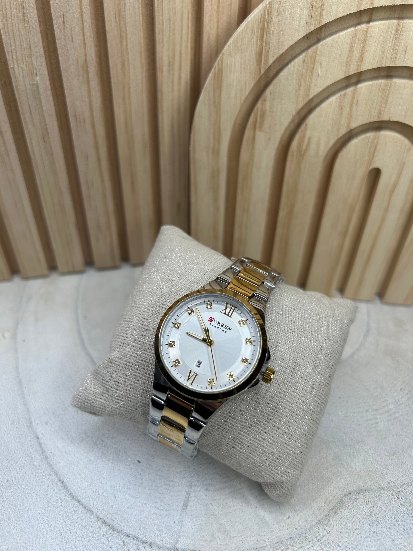 Montre Femme Bicolore Doré & Argenté