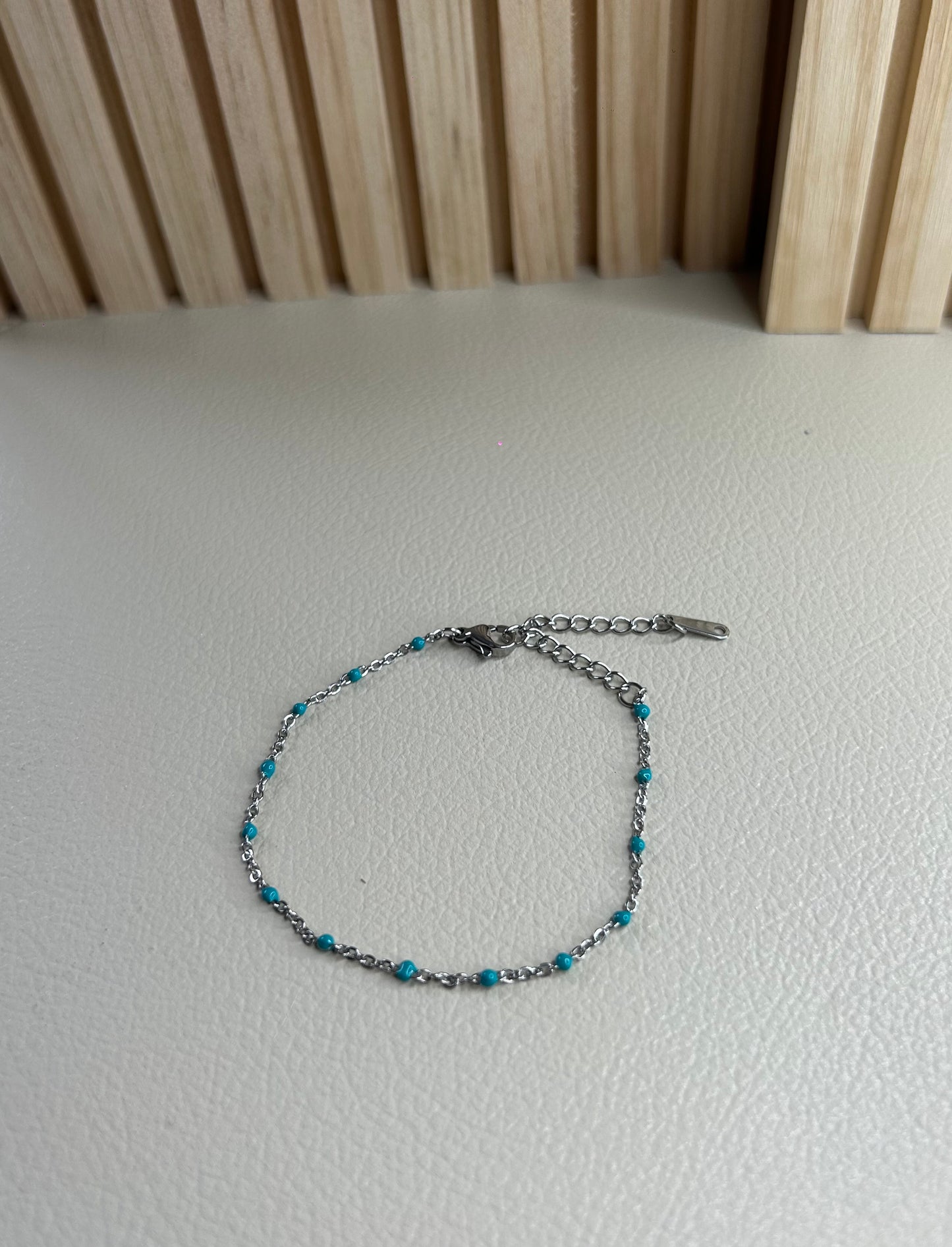Bracelet Perles Vertes – Acier Inoxydable