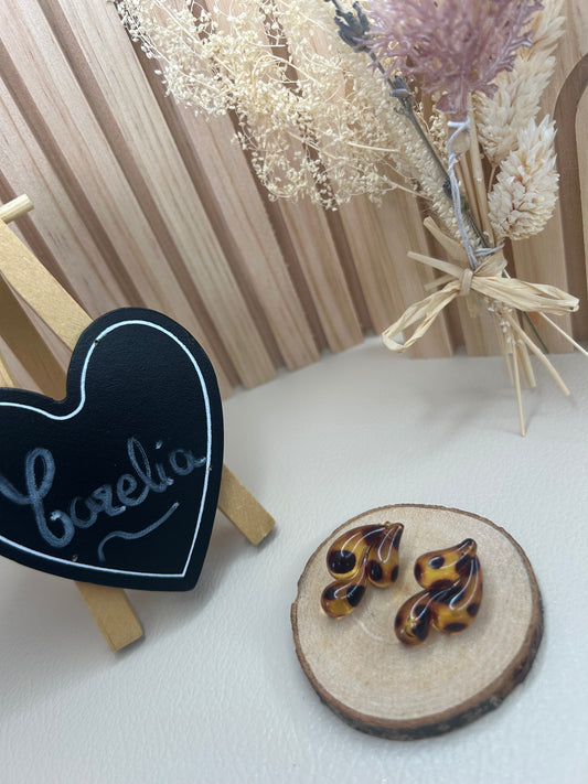Boucles d’oreille Lou léopard