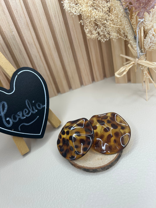 Boucles d’oreille Louane léopard