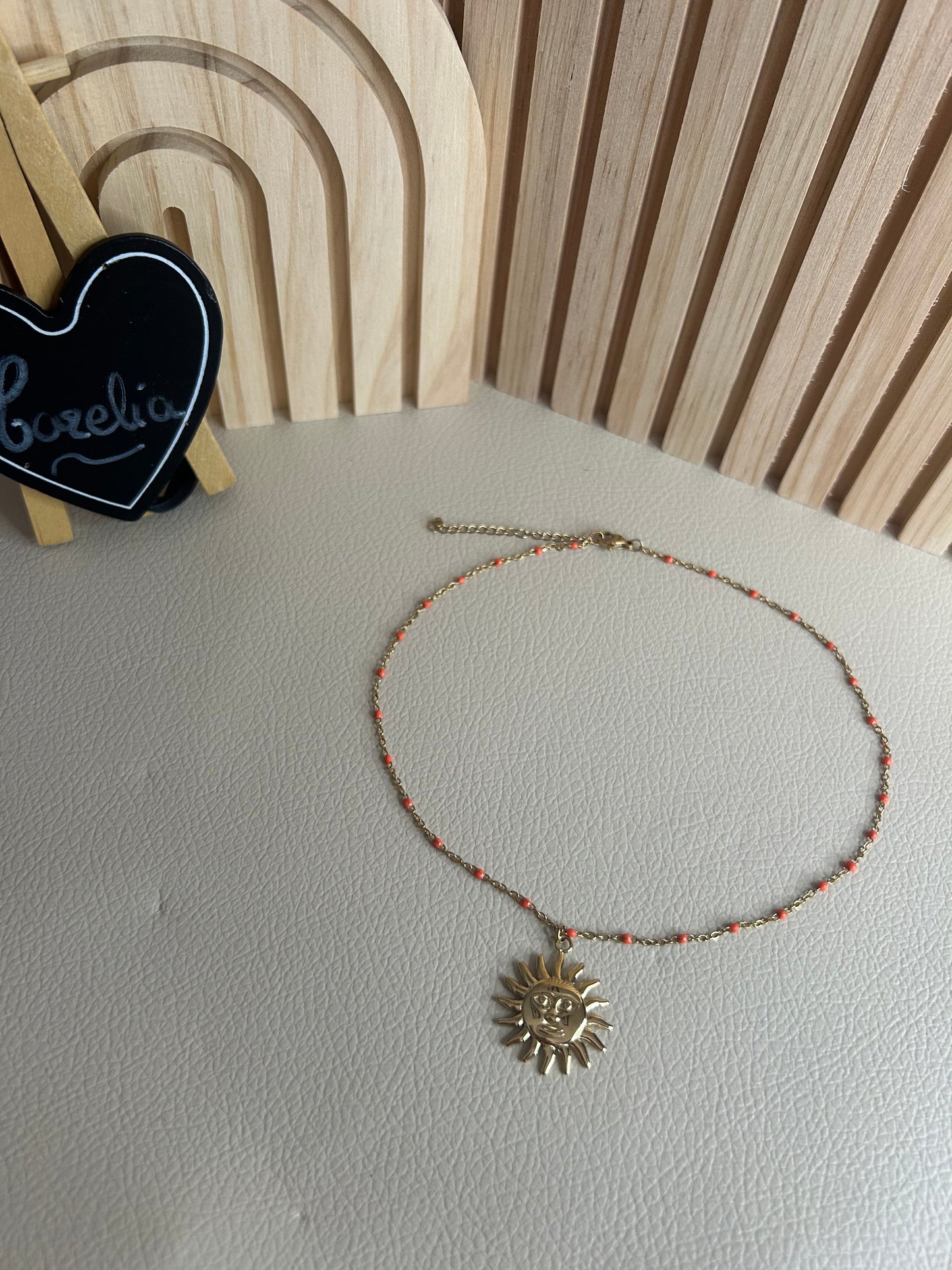 Collier perle soleil Lucie