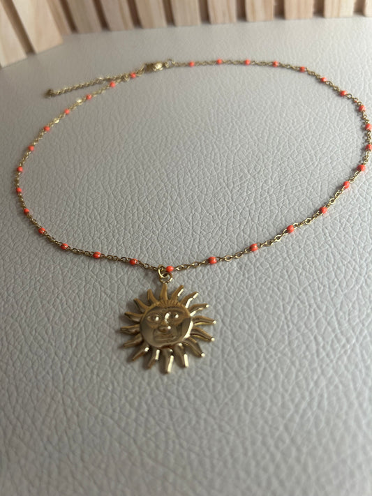 Collier perle soleil Lucie